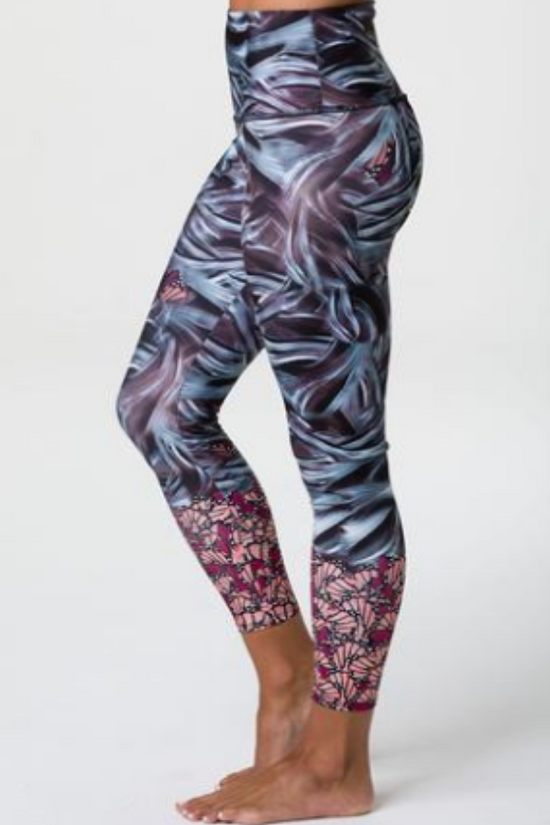 Image Title Onzie Graphic High Rise Midi Legging - Mother Nature